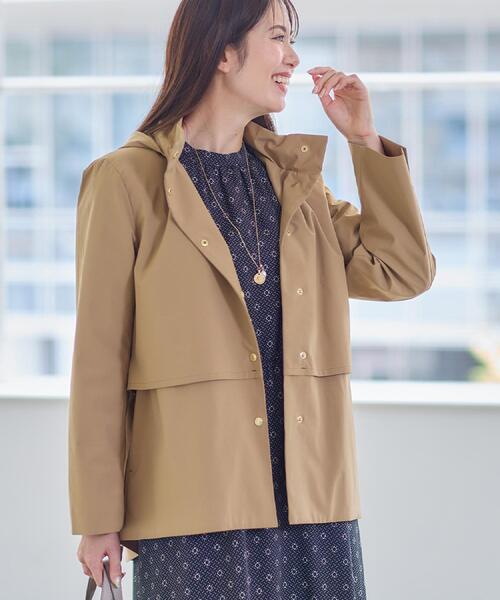 Reflect(リフレクト)の「【すっきり見え/フード取り外し可/通勤におすすめ◎】ライティアウター(ブルゾン・レディース・こしょう色系/ブラック/ライトベージュ・07/09/11/13/15 /17/05)」の3枚目の写真