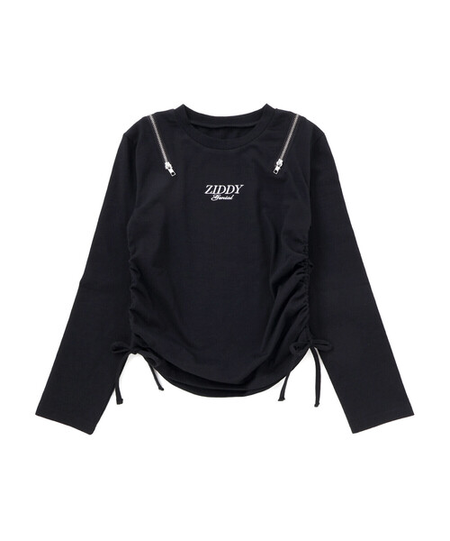 ZIDDY（ジディ）の「肩あきドロストトップス(130~160cm)（Tシャツ/カットソー・キッズ・ブラック/パープル・130cm/FREE/140cm/150cm）」の11枚目の写真