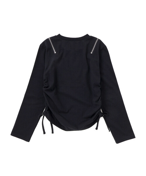 ZIDDY（ジディ）の「肩あきドロストトップス(130~160cm)（Tシャツ/カットソー・キッズ・ブラック/パープル・130cm/FREE/140cm/150cm）」の12枚目の写真