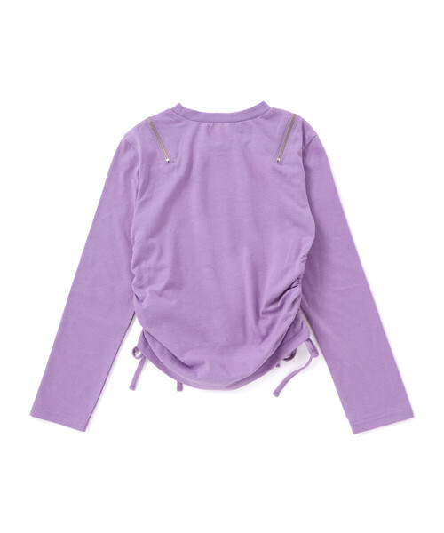 ZIDDY（ジディ）の「肩あきドロストトップス(130~160cm)（Tシャツ/カットソー・キッズ・ブラック/パープル・130cm/FREE/140cm/150cm）」の14枚目の写真