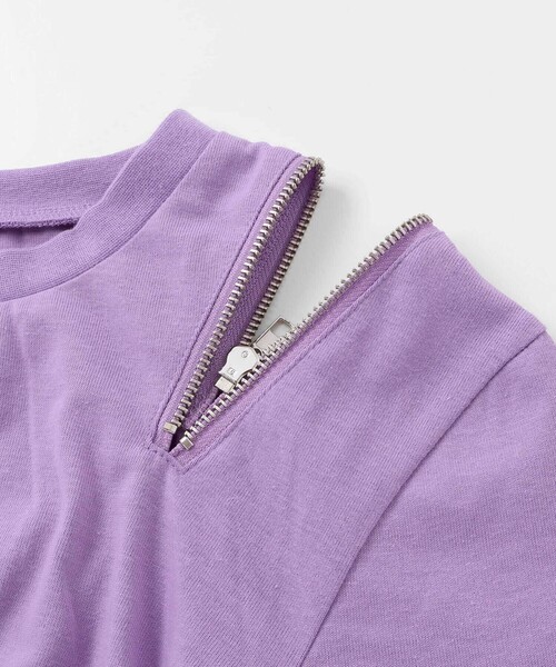 ZIDDY（ジディ）の「肩あきドロストトップス(130~160cm)（Tシャツ/カットソー・キッズ・ブラック/パープル・130cm/FREE/140cm/150cm）」の16枚目の写真