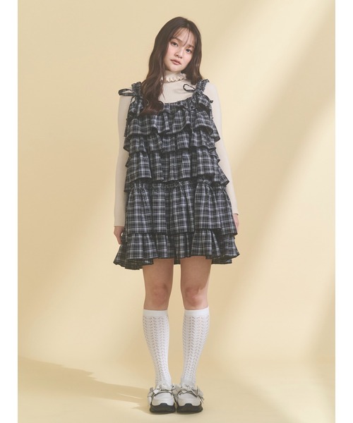 merry jenny（メリージェニー）の「frillリブタートルニットtops（ニット/セーター・レディース・レッド/アイボリー・FREE）」の19枚目の写真