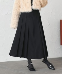RUIRUE BOUTIQUE（ルイルエブティック）の「ストレッチ ｜ スマートライン スカート ( Bタイプ ) ｜ レディース ロングスカート シンプル きれいめ 大人カジュアル オフィスカジュアル 美脚 プリーツスカート（スカート・レディース）」