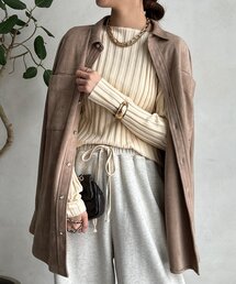 【WEB限定】ワイドリブボートネックプルオーバー