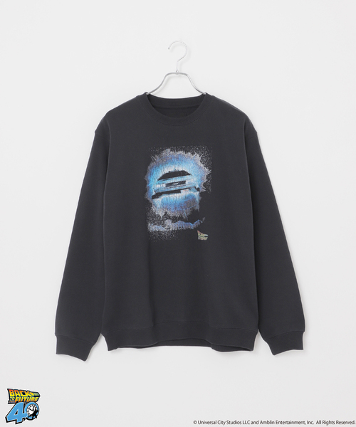 B.C STOCK（ベーセーストック）の「CALIFORNIA RANCH HOUSE/40th バック・ト・ゥザ・フューチャー別注スウェット（スウェット・メンズ・ブラックミックス/ブラック/ブラック系その他・LARGE/MEDIUM）」の2枚目の写真