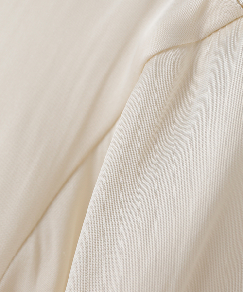 plage（プラージュ）の「Memory Satin Back Wrap ブラウス（シャツ/ブラウス・レディース・ブラック/アイボリー・FREE）」の10枚目の写真