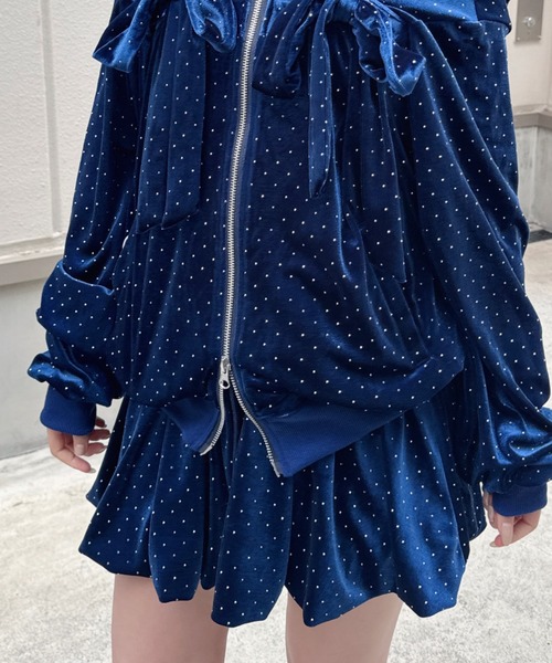 nemne store(ネンネストア)の「キラキラベロア バルーンSK(スカート・レディース・チャコール/ネイビー/ブラック・SMALL/MEDIUM)」の6枚目の写真