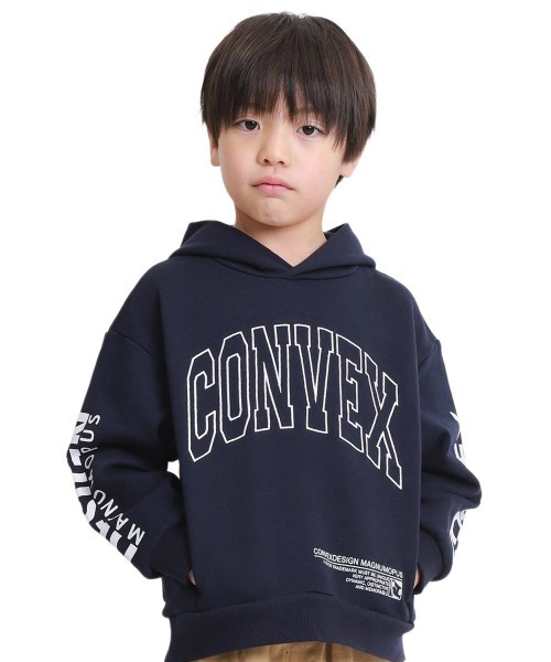 CONVEX(コンベックス)の「刺繍ロゴ/ パーカー(パーカー・キッズ・ネイビー/ブラック・130cm/140cm/150cm/160cm)」の2枚目の写真