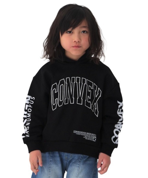 CONVEX(コンベックス)の「刺繍ロゴ/ パーカー(パーカー・キッズ・ネイビー/ブラック・130cm/140cm/150cm/160cm)」の1枚目の写真