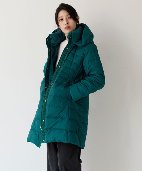 Filomo（フィローモ）の「[Filomo]ダウンコート  軽量 フード付き（ダウンジャケット/コート・レディース・ダークグリーン/アイボリー/ブラック/ライム/ベージュ・M/L/LL）」の6枚目の写真