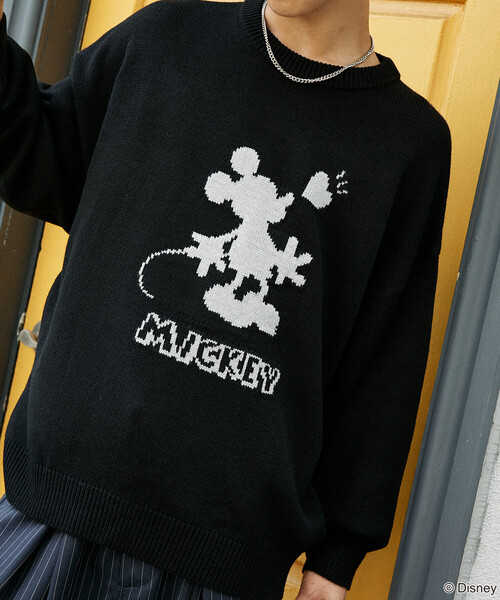 セール】別注 ”DISNEY MICKEY MOUSE' SHADOW KNIT/'ディズニー