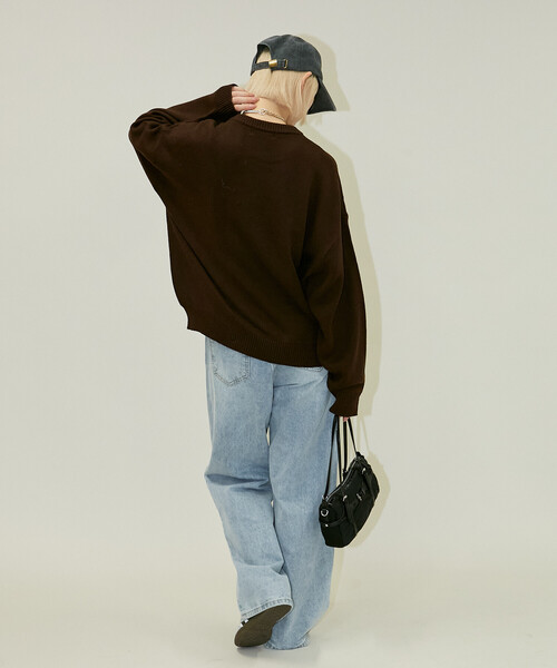 PUBLUX（パブリュクス）の「別注 ”DISNEY MICKEY MOUSE" SHADOW KNIT/"ディズニー ミッキーマウス"ジャガードニット (限定展開)（ニット/セーター・メンズ・ネイビー/ブラウン/ブラック・S/M/L）」の22枚目の写真