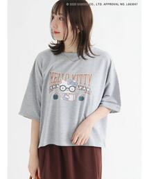 Te chichi TERRASSE（テチチテラス）の「【HELLO KITTY】ミニ裏毛プリント5分袖トップス（その他トップス）」