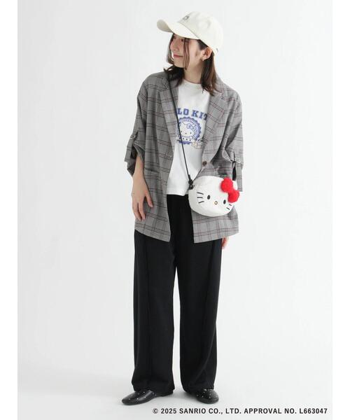 Te chichi TERRASSE（テチチテラス）の「【HELLO KITTY】ミニ裏毛プリント5分袖トップス（その他トップス・レディース・グレー/ネイビー/オフホワイト・F）」の22枚目の写真