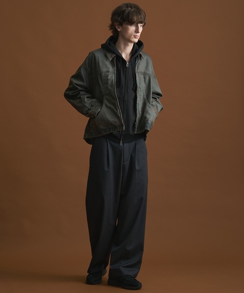 PUBLIC TOKYO(パブリックトウキョウ)の「【再入荷なし】PUBLIC DENIM BLEACH BLOUSON/ヴィンテージライクデニムジップブルゾン(ブルゾン・メンズ・その他2/ブラック系その他・1/2)」の4枚目の写真