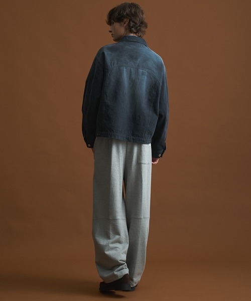 PUBLIC DENIM BLEACH BLOUSON/ヴィンテージライクデニムジップブルゾン