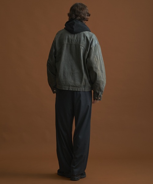 PUBLIC TOKYO(パブリックトウキョウ)の「【再入荷なし】PUBLIC DENIM BLEACH BLOUSON/ヴィンテージライクデニムジップブルゾン(ブルゾン・メンズ・その他2/ブラック系その他・1/2)」の10枚目の写真