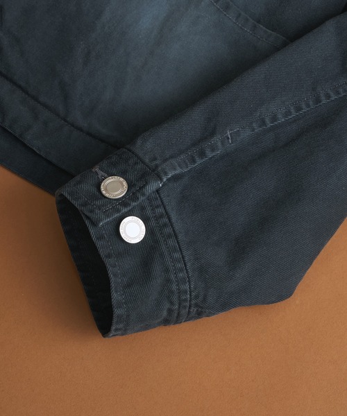 PUBLIC DENIM BLEACH BLOUSON/ヴィンテージライクデニムジップブルゾン