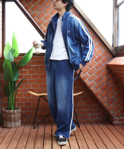 8(eight)(エイト)の「刺繍入りカットデニムトラッカー(ジャージ・メンズ・ブラック/ネイビー・MEDIUM/LARGE)」の19枚目の写真