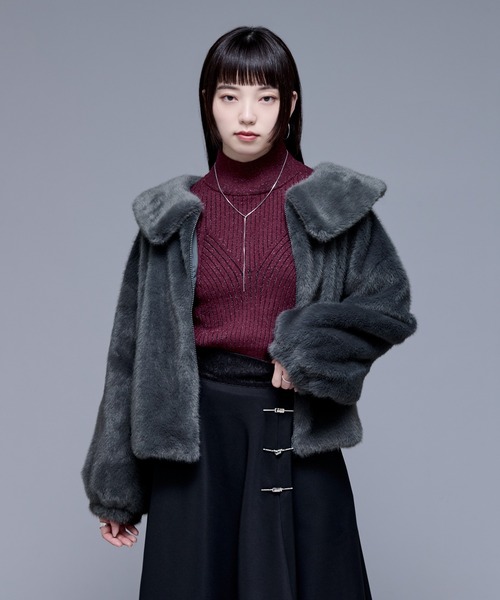 セール】ラビットタッチフェイクファーブルゾン（ブルゾン）｜Ellno de