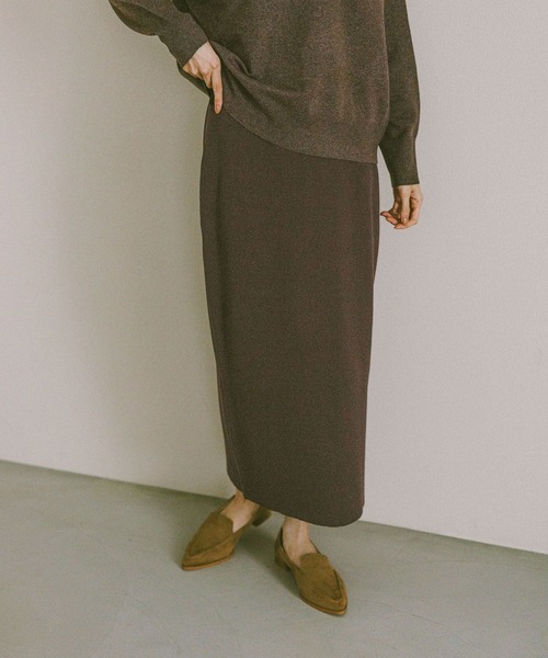 【新品タグ付】plage Ｉラインスカート ダルサテンIラインスカート/CRAFT STANDARD BOUTIQUE（クラフト