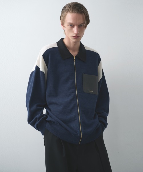 CULLNI】別注 Zip Knit Blouson/別注 ジップニットブルゾン（ニット