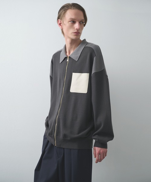 CULLNI】別注 Zip Knit Blouson/別注 ジップニットブルゾン（ニット