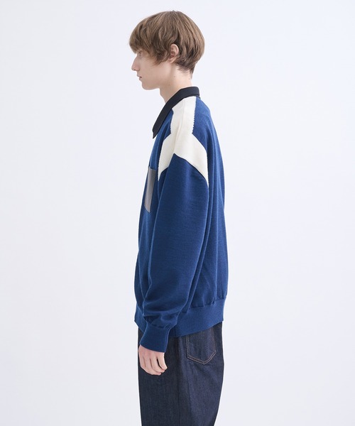 CULLNI（クルニ）の「【CULLNI】別注 Zip Knit Blouson/別注 ジップニットブルゾン（ニット/セーター・メンズ・ダークグレー/ブルー/ブラック・1/2）」の18枚目の写真