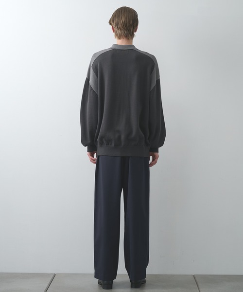 CULLNI（クルニ）の「【CULLNI】別注 Zip Knit Blouson/別注 ジップニットブルゾン（ニット/セーター・メンズ・ダークグレー/ブルー/ブラック・1/2）」の22枚目の写真