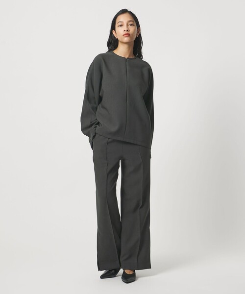 UNITED ARROWS & SONS by DAISUKE OBANA（ユナイテッドアローズアンドサンズバイダイスケオバナ）の「＜D.O UNITED ARROWS BY DAISUKE OBANA for WOMEN＞+10 SLIT CR WIDE PANTS/スリットパンツ（その他パンツ・レディース・ブラック/オリーブ・M/S）」の2枚目の写真