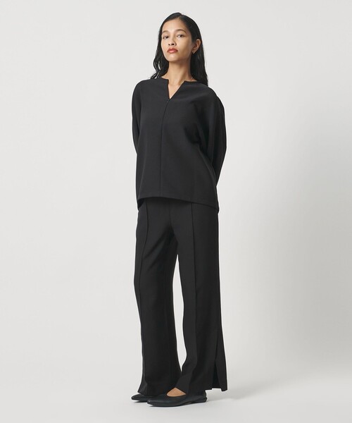 UNITED ARROWS & SONS by DAISUKE OBANA（ユナイテッドアローズアンドサンズバイダイスケオバナ）の「＜D.O UNITED ARROWS BY DAISUKE OBANA for WOMEN＞+10 SLIT CR WIDE PANTS/スリットパンツ（その他パンツ・レディース・ブラック/オリーブ・M/S）」の4枚目の写真
