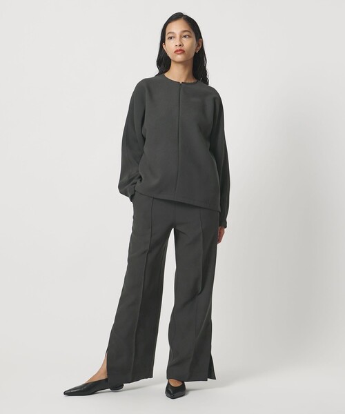 UNITED ARROWS & SONS by DAISUKE OBANA（ユナイテッドアローズアンドサンズバイダイスケオバナ）の「＜D.O UNITED ARROWS BY DAISUKE OBANA for WOMEN＞+10 SLIT CR WIDE PANTS/スリットパンツ（その他パンツ・レディース・ブラック/オリーブ・M/S）」の6枚目の写真