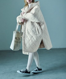 Fashion Letter（ファッションレター）の「フード付き オーバーサイズ キルティングロングコート（ダウンジャケット/コート）」
