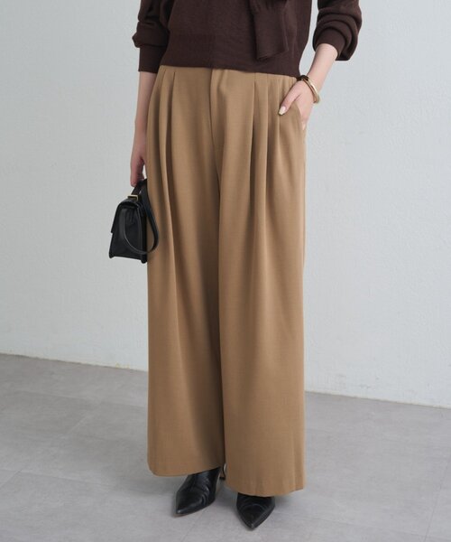 LOUNGEDRESS(ラウンジドレス)の「TR3タックワイドパンツ(その他パンツ・レディース・モカ/ブラック/ブラウン・SMALL/MEDIUM)」の1枚目の写真