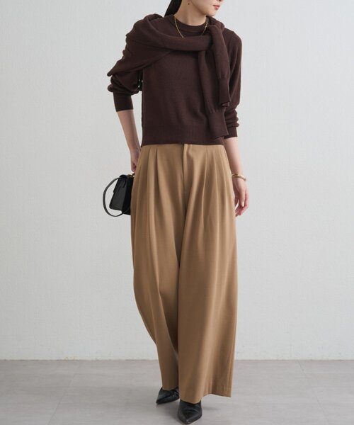 LOUNGEDRESS(ラウンジドレス)の「TR3タックワイドパンツ(その他パンツ・レディース・モカ/ブラック/ブラウン・SMALL/MEDIUM)」の17枚目の写真