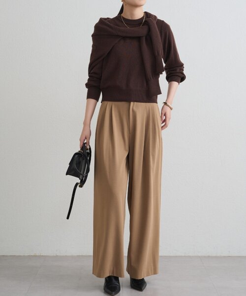 LOUNGEDRESS(ラウンジドレス)の「TR3タックワイドパンツ(その他パンツ・レディース・モカ/ブラック/ブラウン・SMALL/MEDIUM)」の18枚目の写真