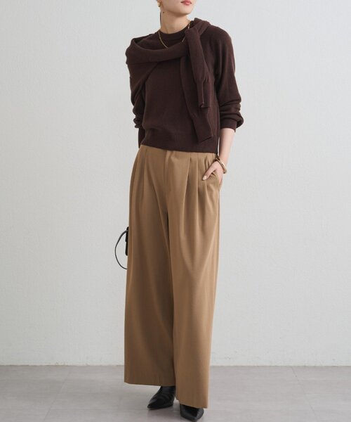 LOUNGEDRESS(ラウンジドレス)の「TR3タックワイドパンツ(その他パンツ・レディース・モカ/ブラック/ブラウン・SMALL/MEDIUM)」の19枚目の写真
