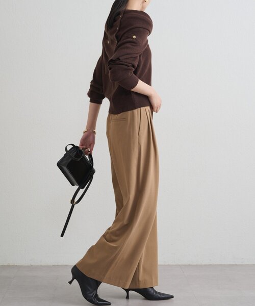LOUNGEDRESS(ラウンジドレス)の「TR3タックワイドパンツ(その他パンツ・レディース・モカ/ブラック/ブラウン・SMALL/MEDIUM)」の22枚目の写真