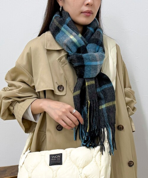 TWEED MILL/ツイードミル】ウールチェックストール48（ストール