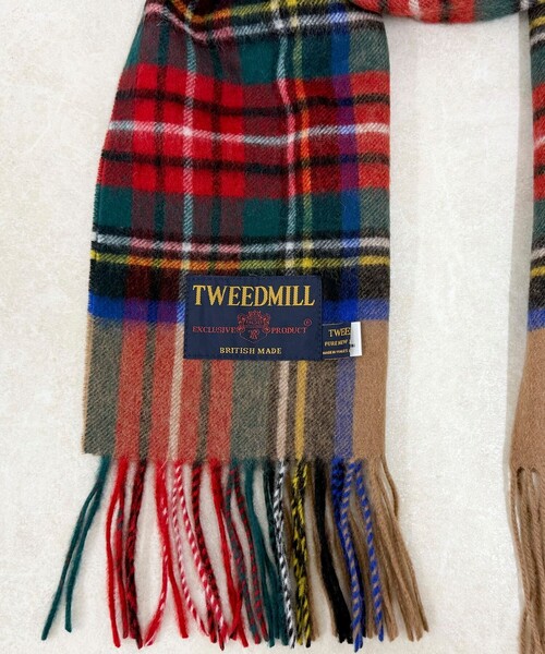 TWEED MILL/ツイードミル】ウールチェックストール48（ストール