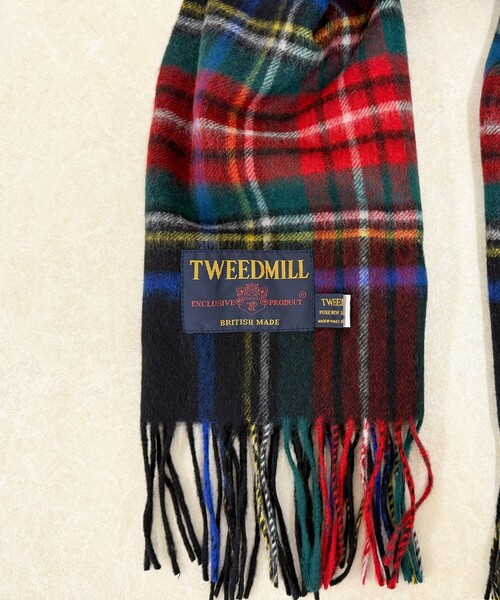 TWEED MILL/ツイードミル】ウールチェックストール48（ストール