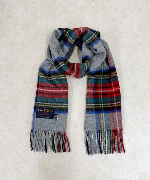 TWEED MILL/ツイードミル】ウールチェックストール48（ストール