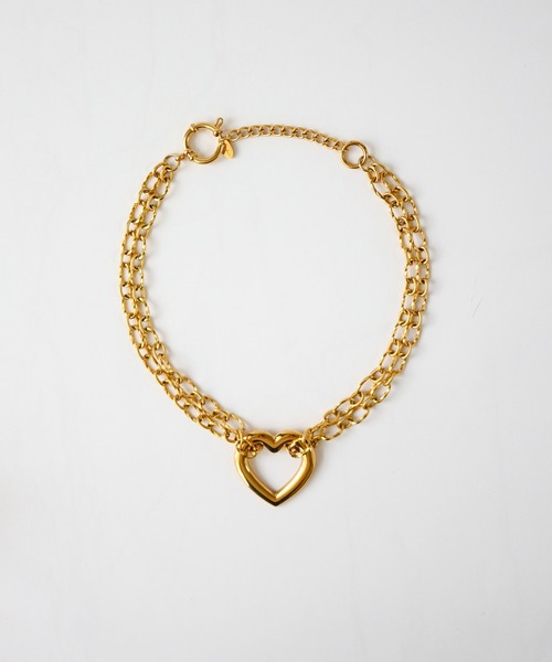 TUWAKRIM（トゥワクリム）の「【TUWAKRIM】ハートチョーカー（チョーカー・レディース・シルバー/ゴールド・MEDIUM）」の2枚目の写真