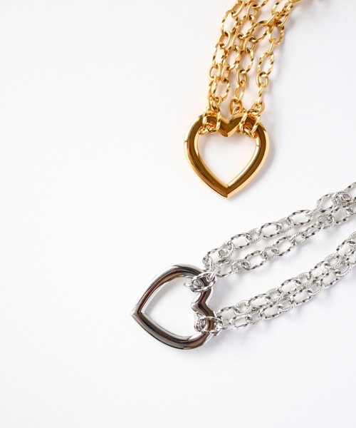 TUWAKRIM（トゥワクリム）の「【TUWAKRIM】ハートチョーカー（チョーカー・レディース・シルバー/ゴールド・MEDIUM）」の5枚目の写真