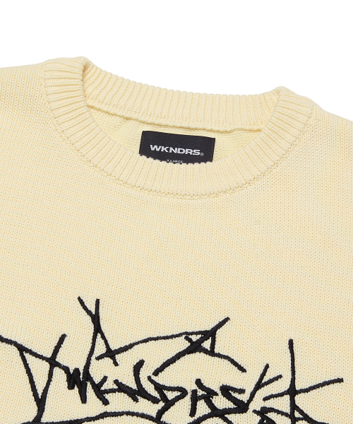 WKNDRS(ウィーキャンドース)の「SKULL KNITTED SWEATER (IVORY)(ニット/セーター・レディース・その他・MEDIUM/LARGE/X-LARGE)」の3枚目の写真