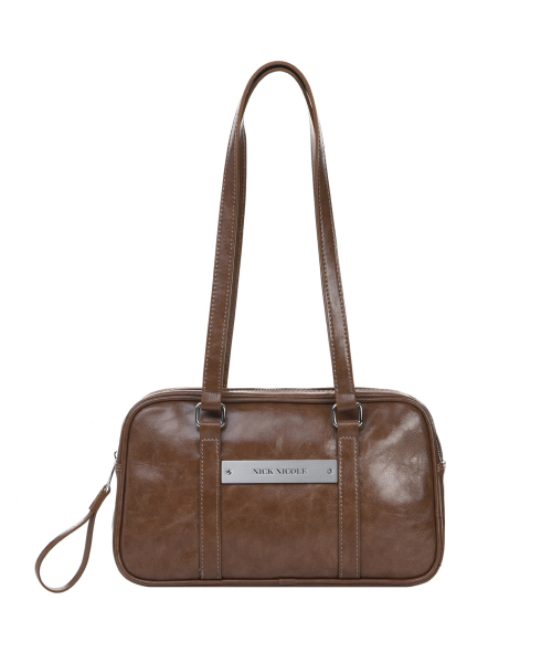 NICK&NICOLE(ニックアンドニコール)の「CRYSTAL LEATHER MINI BOSTON BAG_CAMEL(ショルダーバッグ・レディース・その他・FREE)」の1枚目の写真