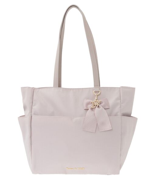 Maison de FLEUR(メゾンドフルール)の「撥水加工リボンチャームマルチポケットトートM(トートバッグ・レディース・ブラック/ピンク系その他3・FREE)」の7枚目の写真