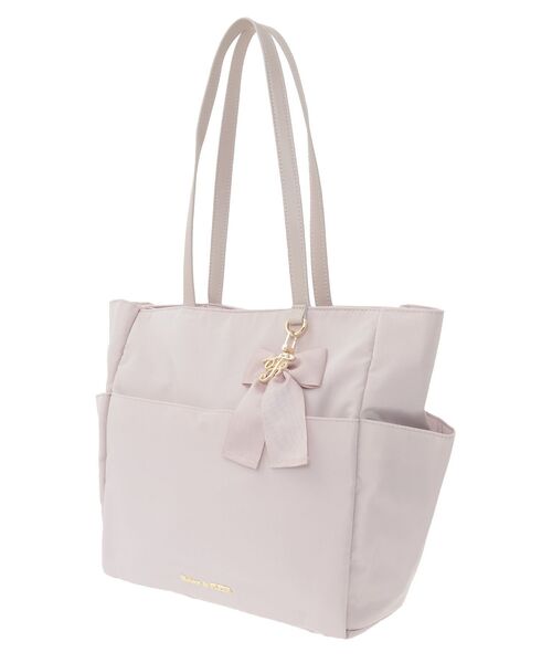Maison de FLEUR(メゾンドフルール)の「撥水加工リボンチャームマルチポケットトートM(トートバッグ・レディース・ブラック/ピンク系その他3・FREE)」の8枚目の写真