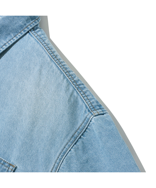 F.ILLUMINATE（フィルミネイト）の「Fステッチデニムハーフシャツ - ライトブルー（シャツ/ブラウス・レディース・その他・SMALL/MEDIUM/LARGE）」の8枚目の写真
