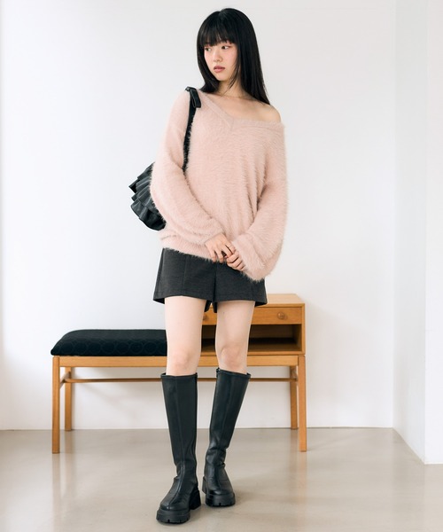 Heather（ヘザー）の「2WAYフリルリボンBAG　611624（ショルダーバッグ・レディース・アイボリー/ブラック/ブラック系その他・ONE SIZE）」の6枚目の写真